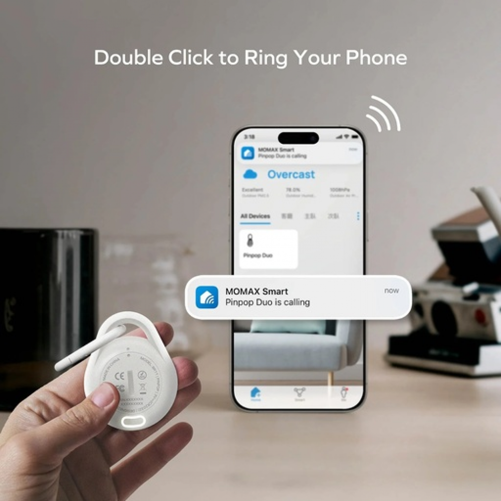 Pinpop Duo Find My Locator White