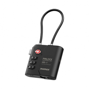 PinLock Find My Locator with TSA Padlock Black PinLock Find My Locator with TSA Padlock Black