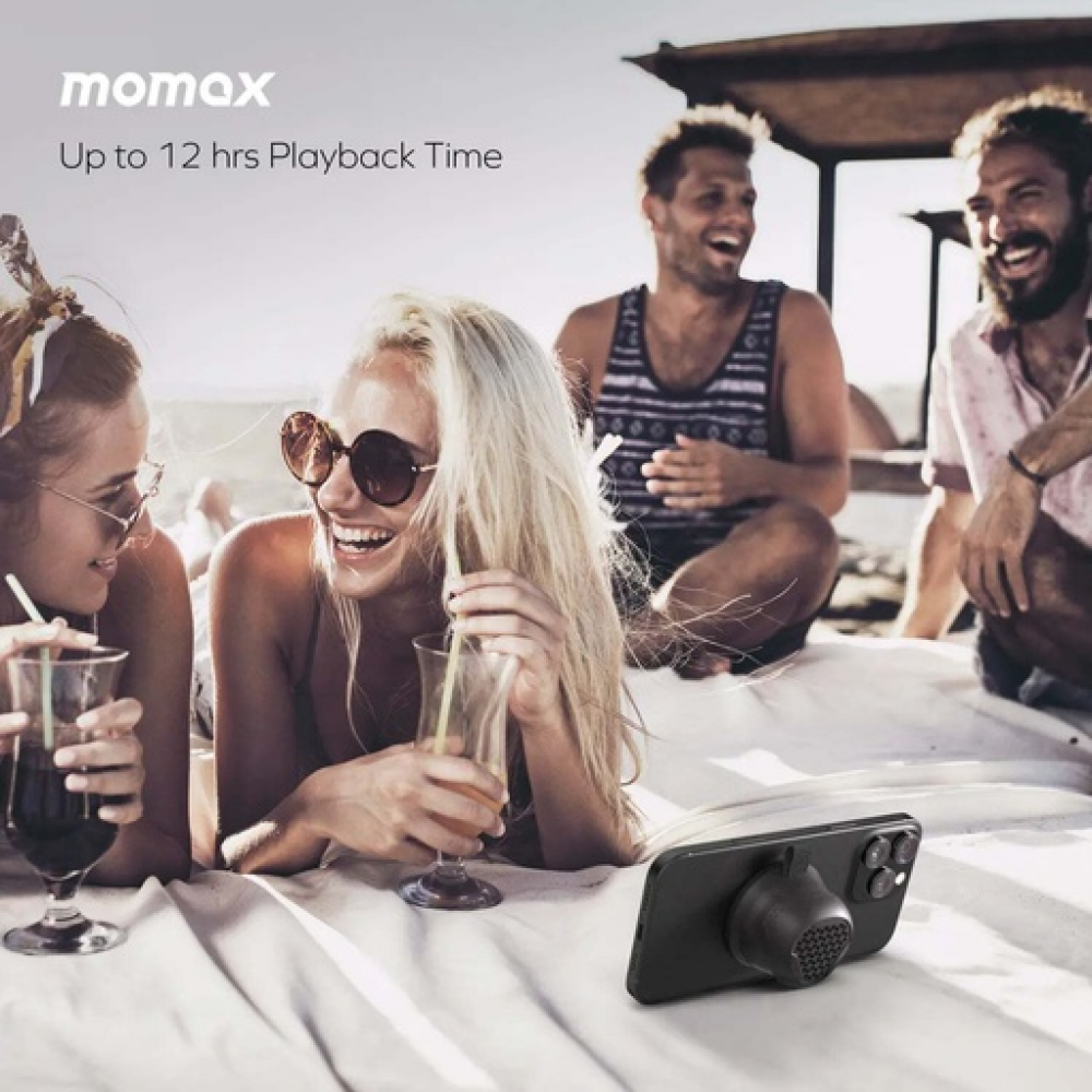 1-Vibe Go Rugged Magnetic Portable True Wireless Speaker Black