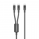 Mag.Link Magnetic USB-C to 2 USB-Cs Cable 100W 2m Black