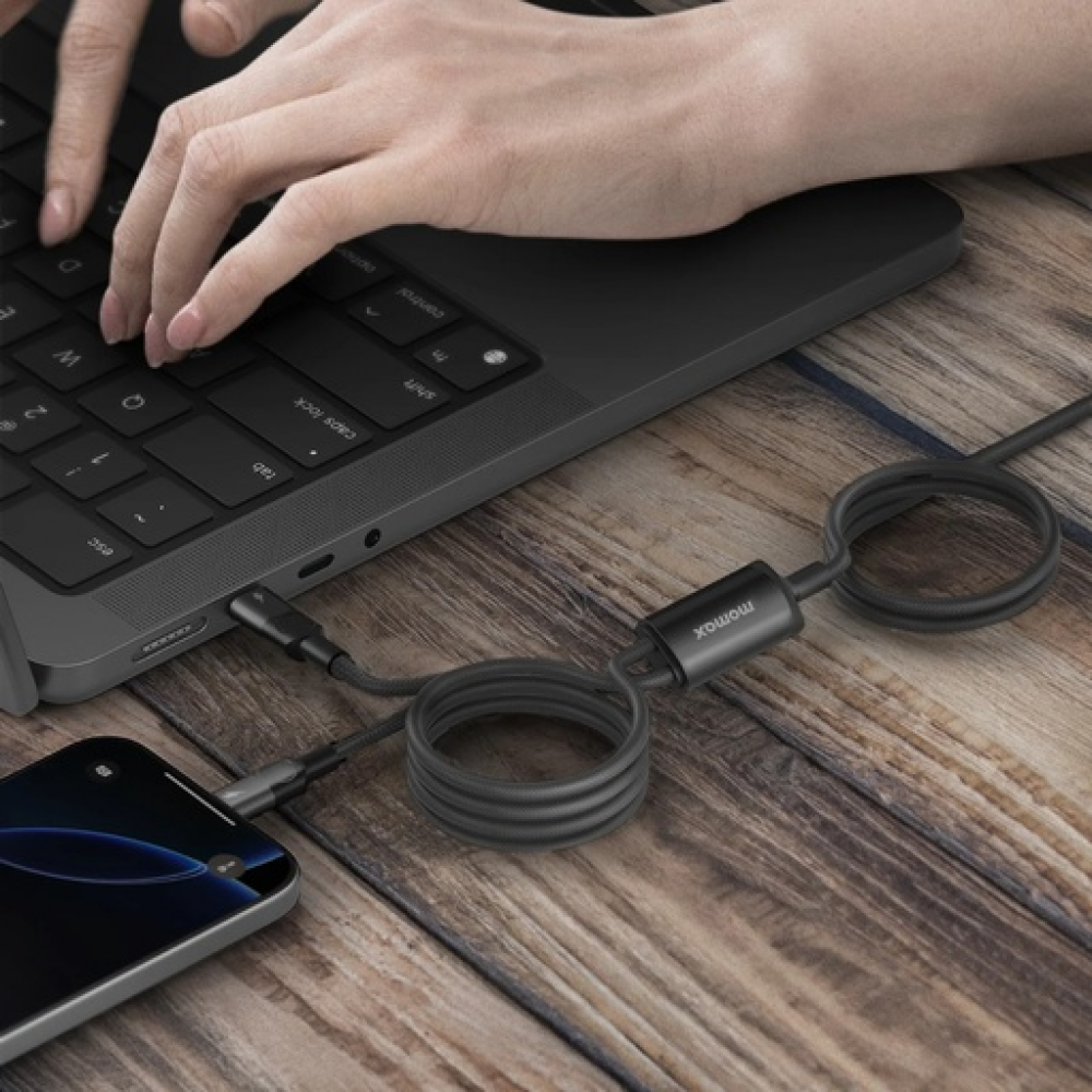 Mag.Link Magnetic USB-C to 2 USB-Cs Cable 100W 2m Sandstone