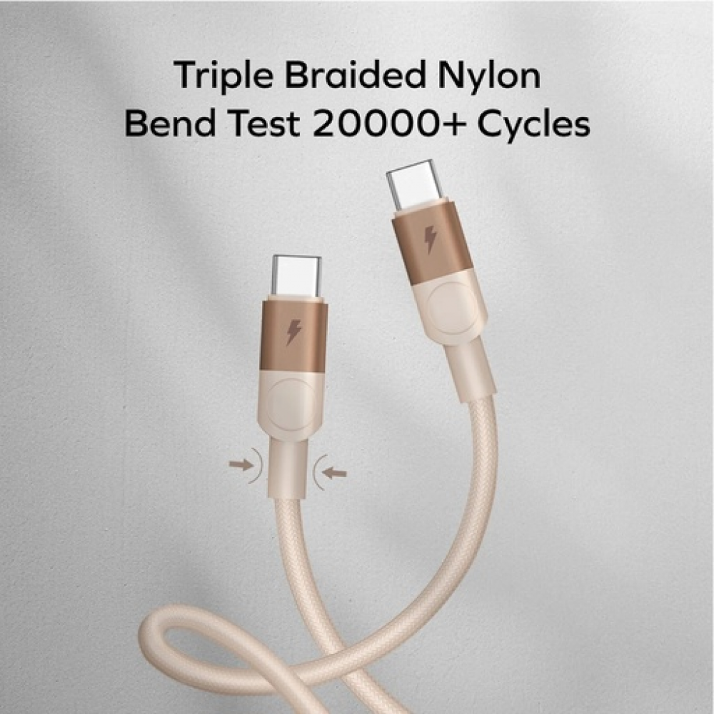 Mag.Link Magnetic USB-C to 2 USB-Cs Cable 100W 2m Sandstone