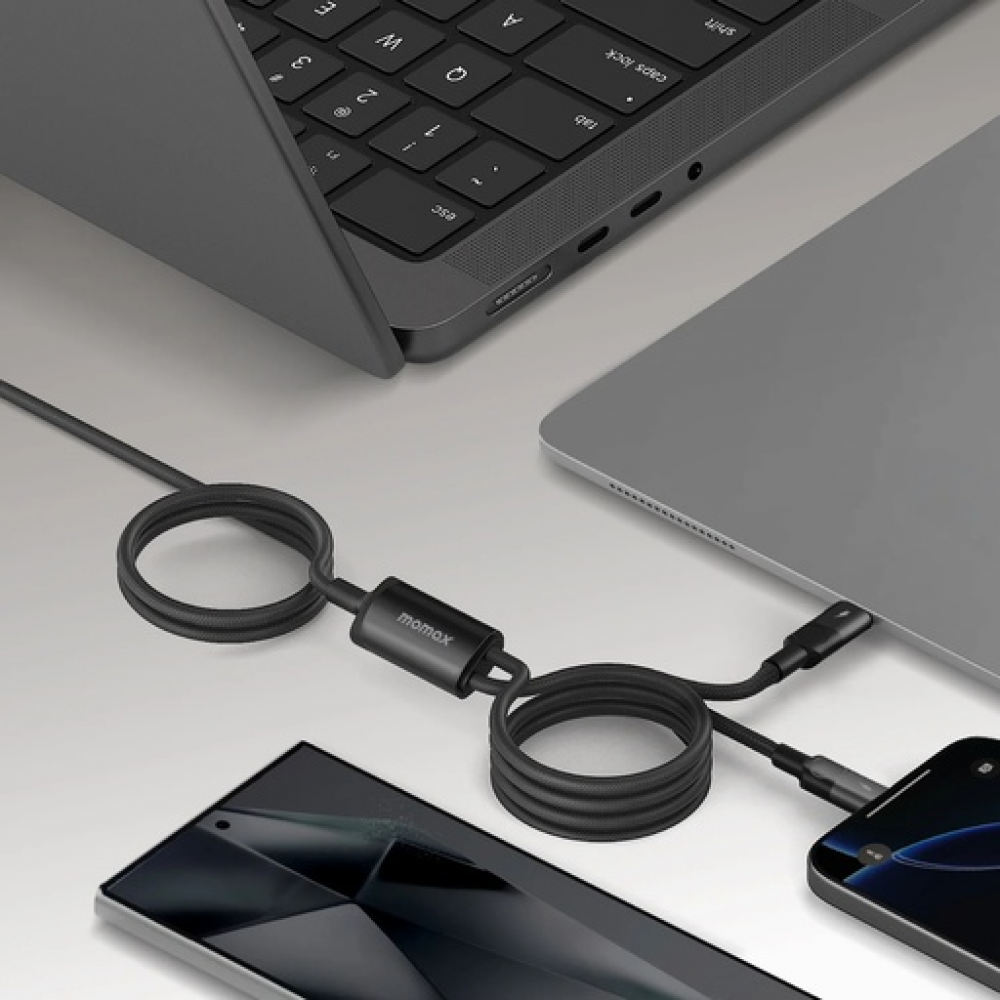Mag.Link Magnetic USB-C to 2 USB-Cs Cable 100W 2m Sandstone