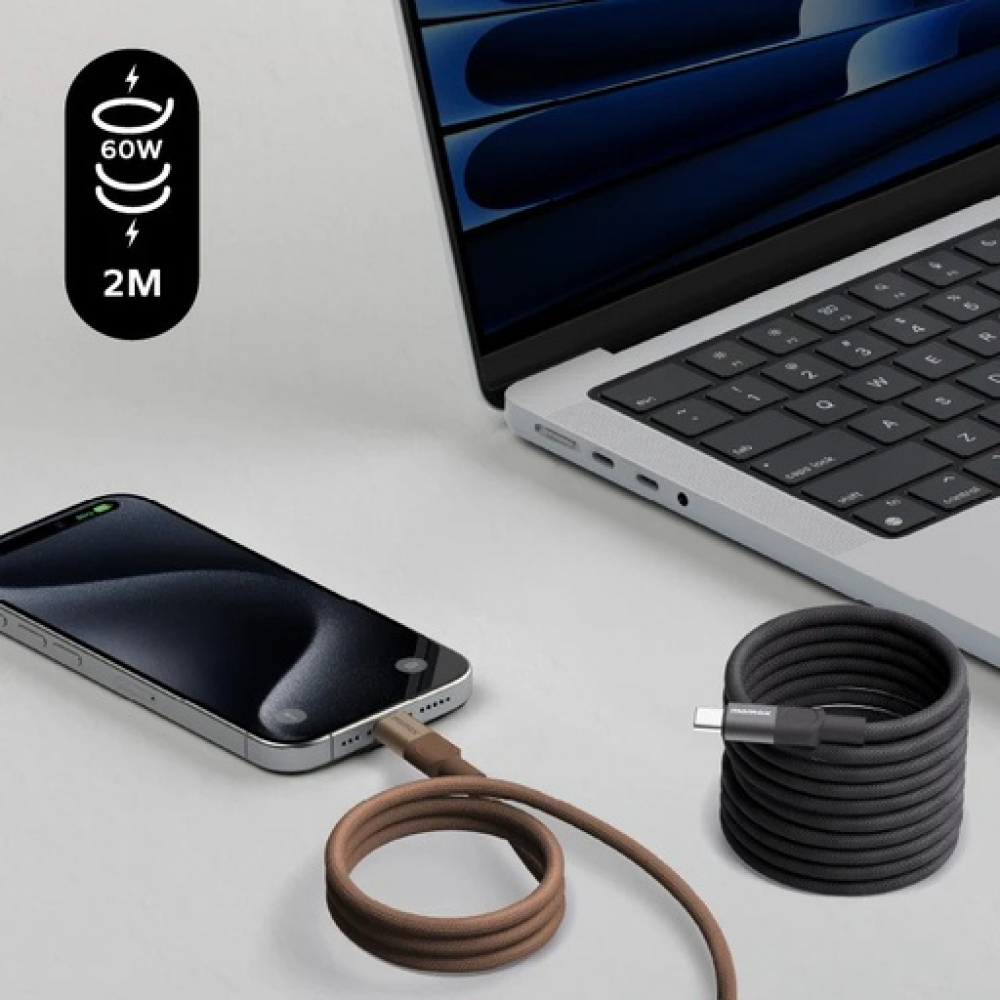Mag.Link Magnetic USB-C to USB-C Cable 60W 2m Sandstone