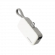 1-Power Mini 3-in-1 Power Bank 5000mAh USB-C White
