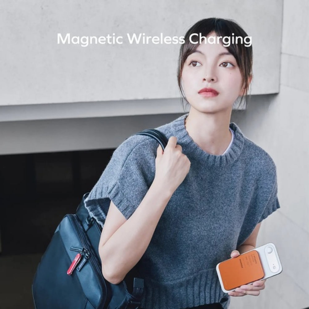 1-POWER Q.PASS 3000mAh Slim Magnetic Wireless Battery Pack (Orange)