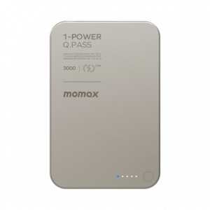 1-POWER Q.PASS 3000mAh Slim Magnetic Wireless Battery Pack (Titanium)  1-POWER Q.PASS 3000mAh Slim Magnetic Wireless Battery Pack (Titanium)