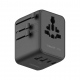 1-World² 5-Port Mini Universal Travel GaN Charger 70W with Dual AC Black