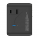 1-World² 5-Port Mini Universal Travel GaN Charger 70W with Dual AC Black