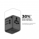 1-World² 5-Port Mini Universal Travel GaN Charger 70W with Dual AC Sandstone