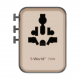 1-World² 5-Port Mini Universal Travel GaN Charger 70W with Dual AC Sandstone