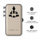 1-World²⁺ 4-Port Mini Universal Travel GaN Charger with Built-In Retractable Cable 100W with Dual AC Titanium