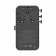 1-World²⁺ 4-Port Mini Universal Travel GaN Charger with Built-In Retractable Cable 100W with Dual AC Titanium
