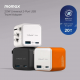 1-World² 2-Port USB-A and USB-C GaN Travel Charger 20W Orange