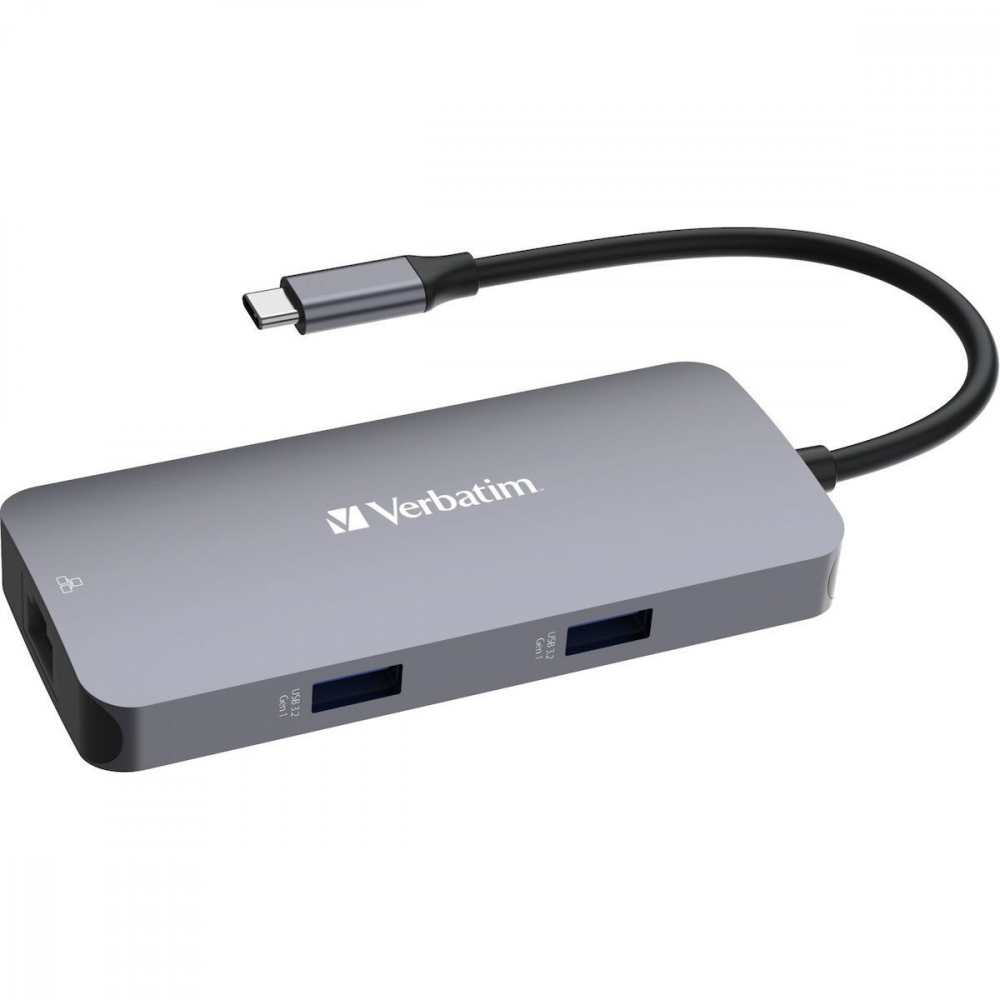 Verbatim USB-C Pro CMH-05 USB-C Docking Station με HDMI 4K PD Ethernet Γκρι