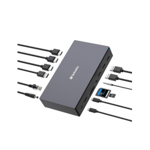 Verbatim CDS-17 USB-C Docking Station με DisplayPort / HDMI 4K PD Ethernet Verbatim CDS-17 USB-C Docking Station με DisplayPort / HDMI 4K PD Ethernet