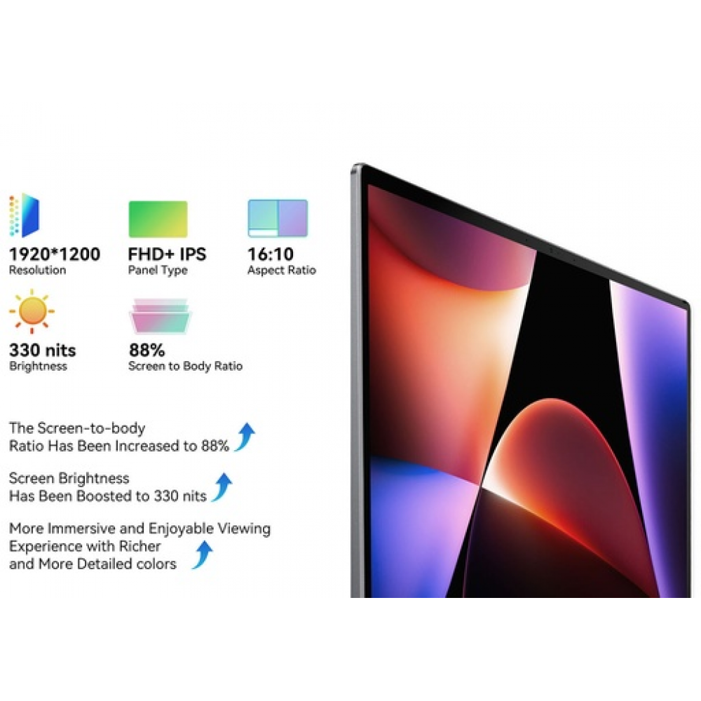 Blackview AceBook 12 16" Laptop – Intel Core i5-12450H, 16GB RAM, 512GB SSD, Windows 11 Pro 