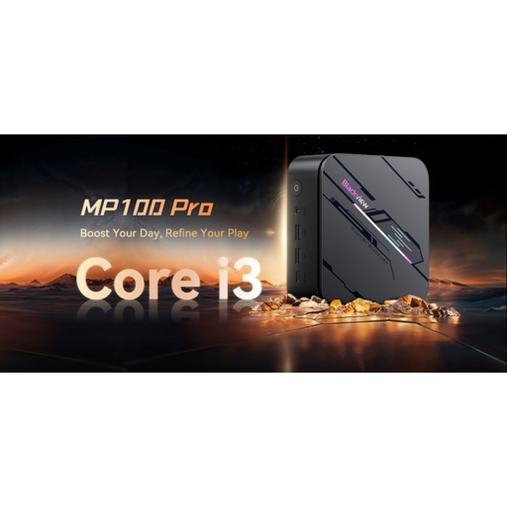 BlackView Μini PC MP100 PRO I3 16GB 512GB SSD Win11 Pro Black
