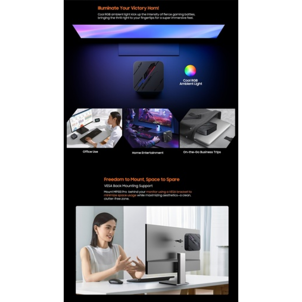 BlackView Μini PC MP100 PRO I3 16GB 512GB SSD Win11 Pro Black