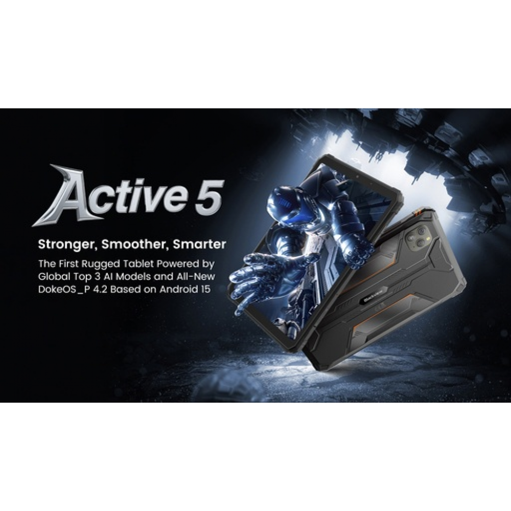 Blackview Active 5 Rugged Tablet 8.68" HSD (8GB RAM, 128GB, 4G LTE, WiFi, NFC, Android 15, 6600mAh, IP68/IP69K) – Μαύρο