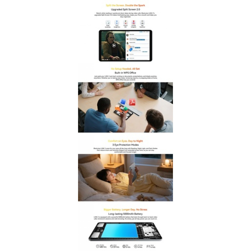 BlackView Link 2 8.68" με WiFi (4GB/128GB) Blue