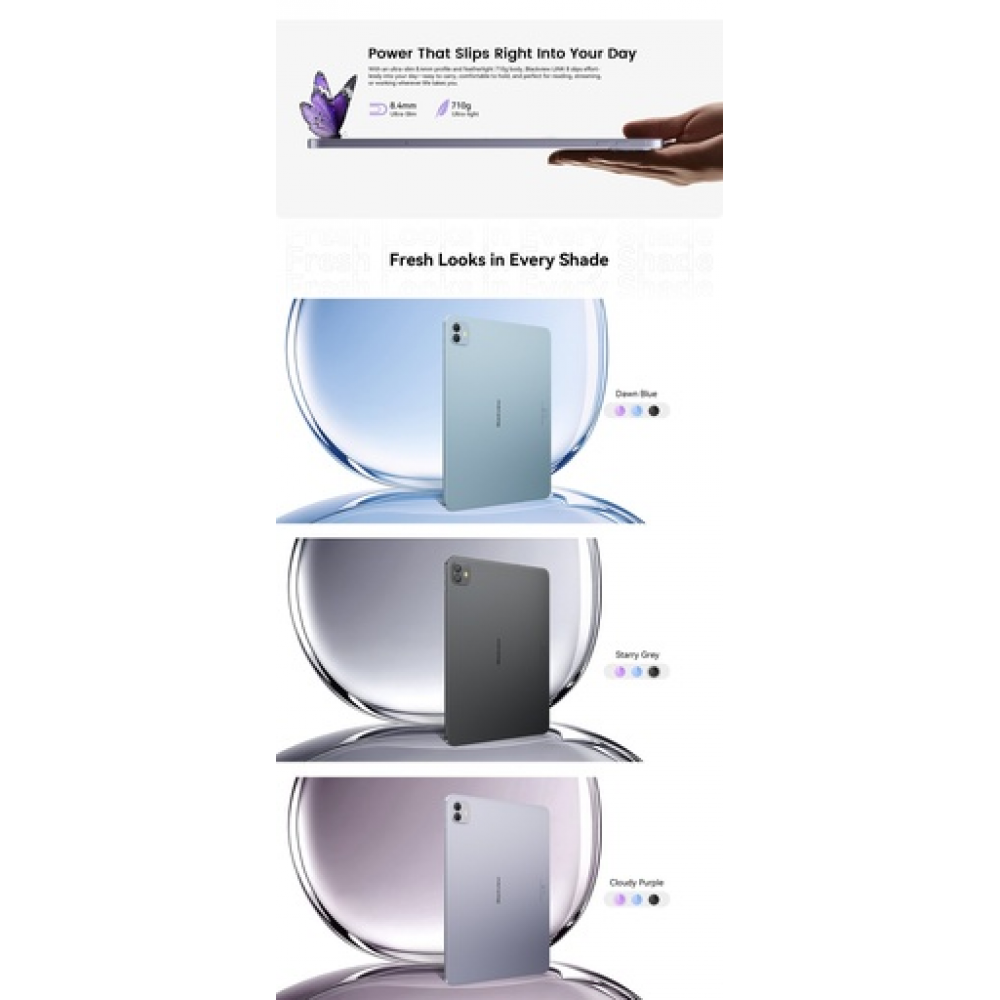 BlackView Link 8 12.7" 2K με WiFi (12GB/256GB) Purple Set Packing Gray