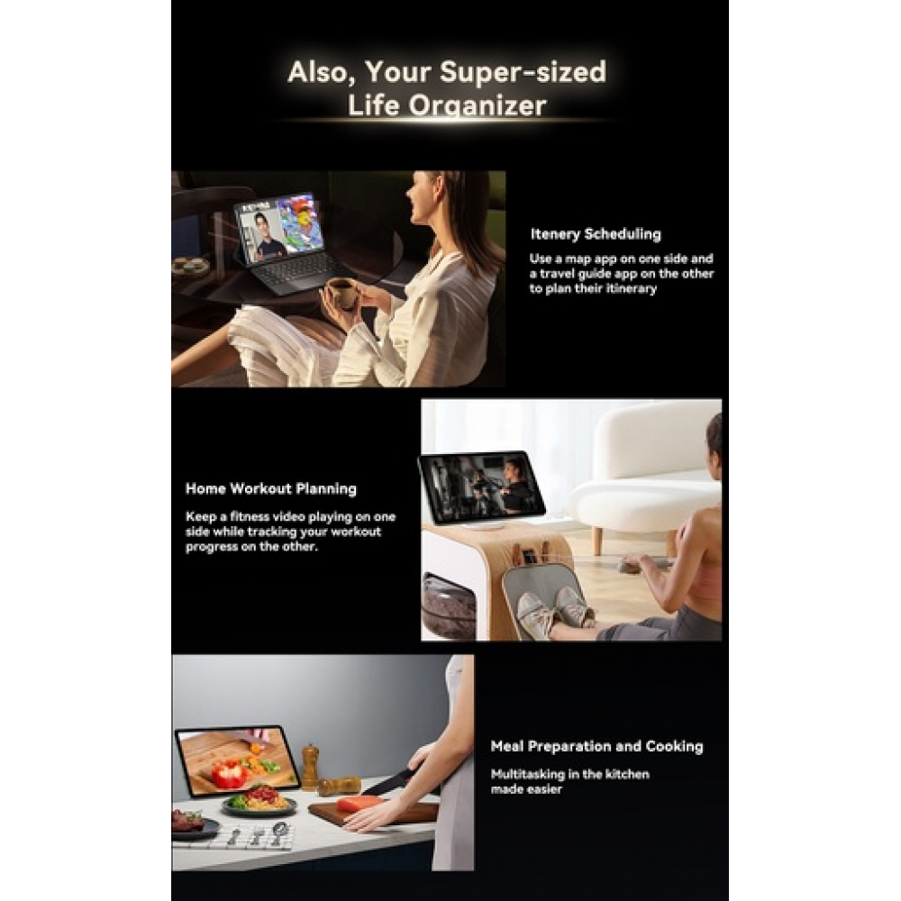 Blackview MEGA 2 – 12" Android 15 Tablet με WiFi | 12GB RAM, 256GB ROM | Space Grey Set