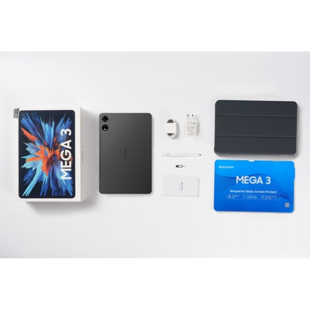 Blackview MEGA 3 – 12,1" Android 15 Tablet με WiFi & 4G LTE | 12GB RAM, 256GB ROM | Space Grey Set