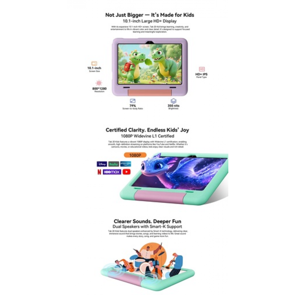 BlackView Tab 20 Kids 10.1" με WiFi (4GB/64GB) Blue 
