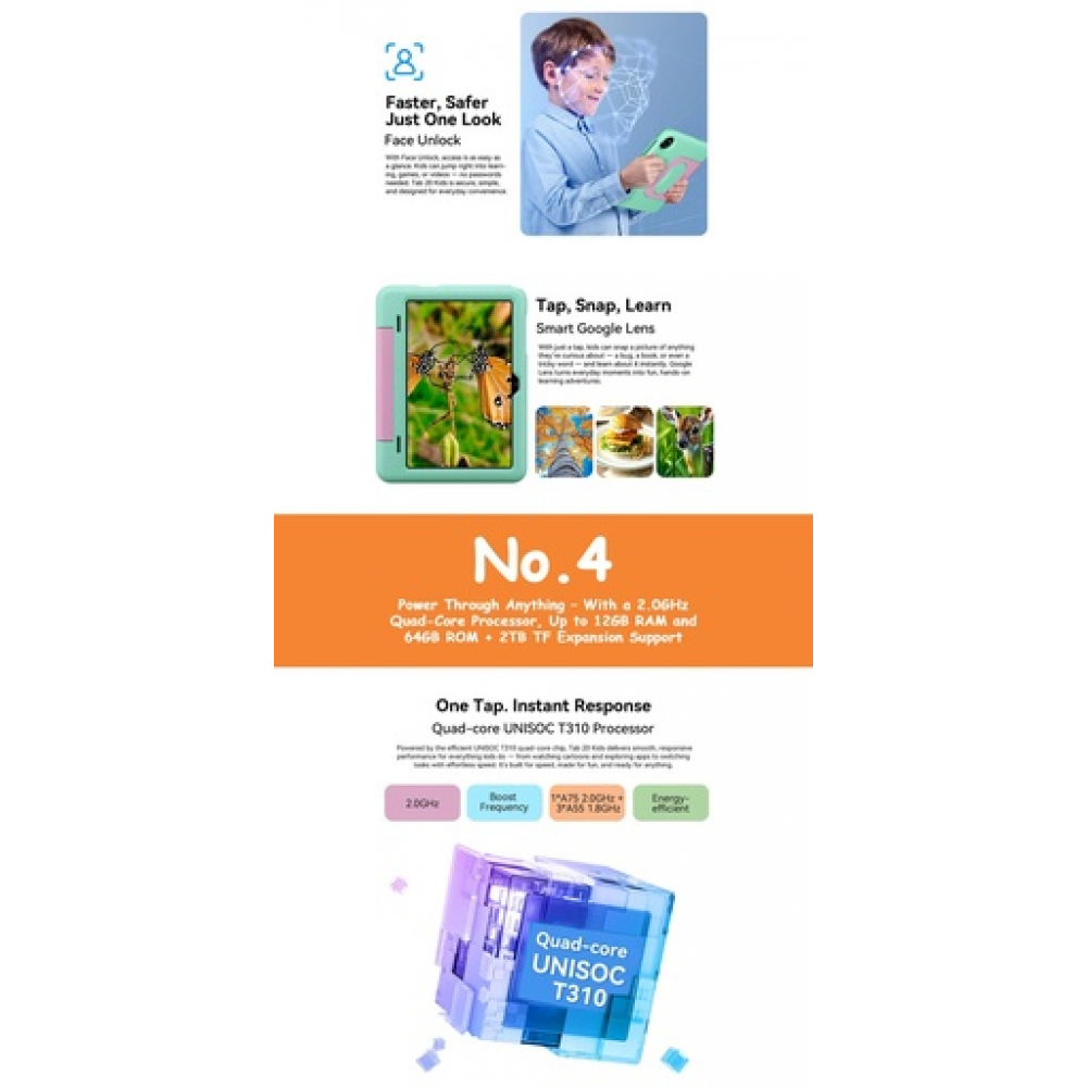 BlackView Tab 20 Kids 10.1" με WiFi (4GB/64GB) Blue 