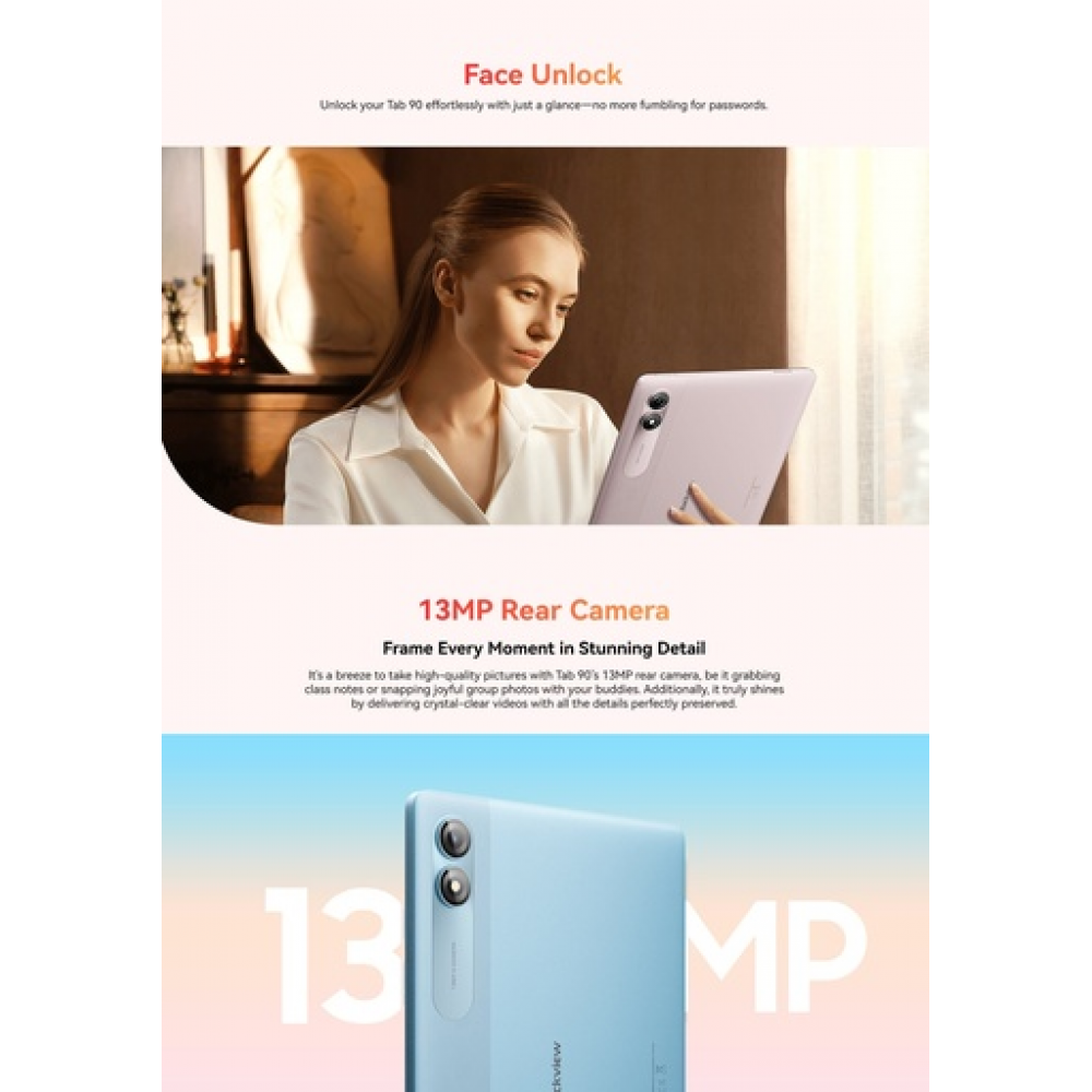 BlackView TAB 90 10.92" Tablet με WiFi & 4G (8GB/128GB) Blue