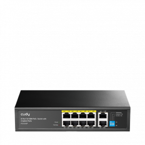 Cudy FS1010P v3 – Unmanaged PoE+ Switch με 8x PoE θύρες και 2 uplink