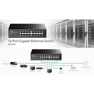 Cudy GS1016 v2 – Unmanaged L2 Switch με 16 θύρες Gigabit Ethernet