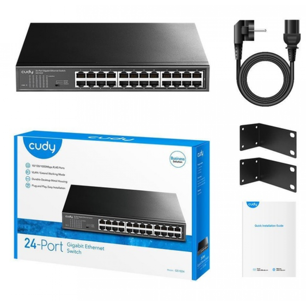 Cudy GS1024 v1 – Unmanaged L2 Switch με 24 θύρες Gigabit Ethernet