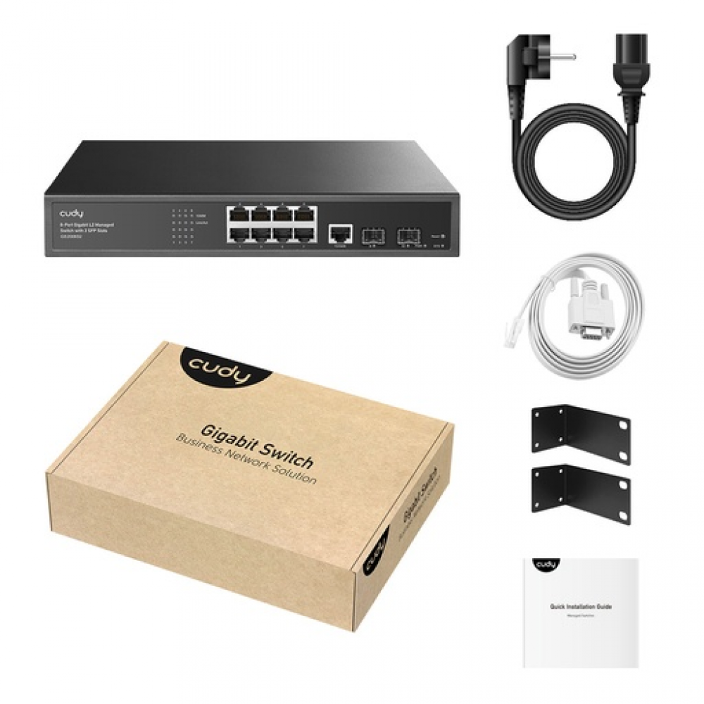 Cudy GS2008S2 – Layer 2 Managed Gigabit Switch με 8x GbE + 2x SFP