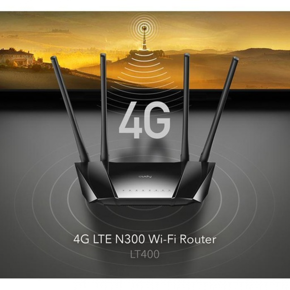 Cudy LT400 v1 – 4G LTE Router με Wi‑Fi 4 και 4 θύρες Ethernet