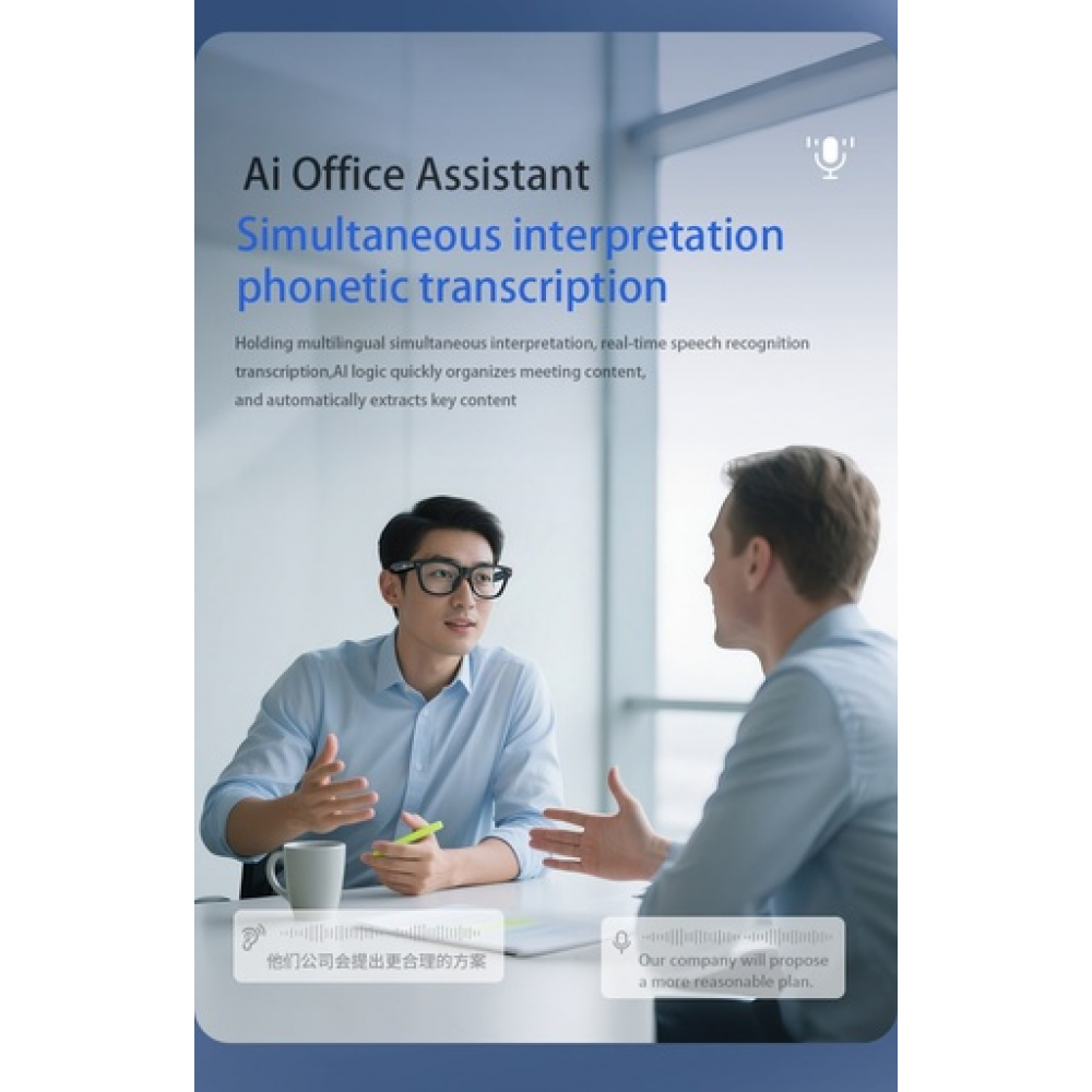 Blackview BV100 AI glasses 2K HD 800W Pixels Smart Glasses Anti-Blue Light