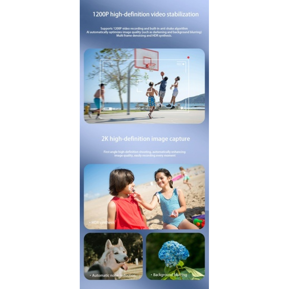 Blackview BV100 AI glasses 2K HD 800W Pixels Smart Glasses Anti-Blue Light