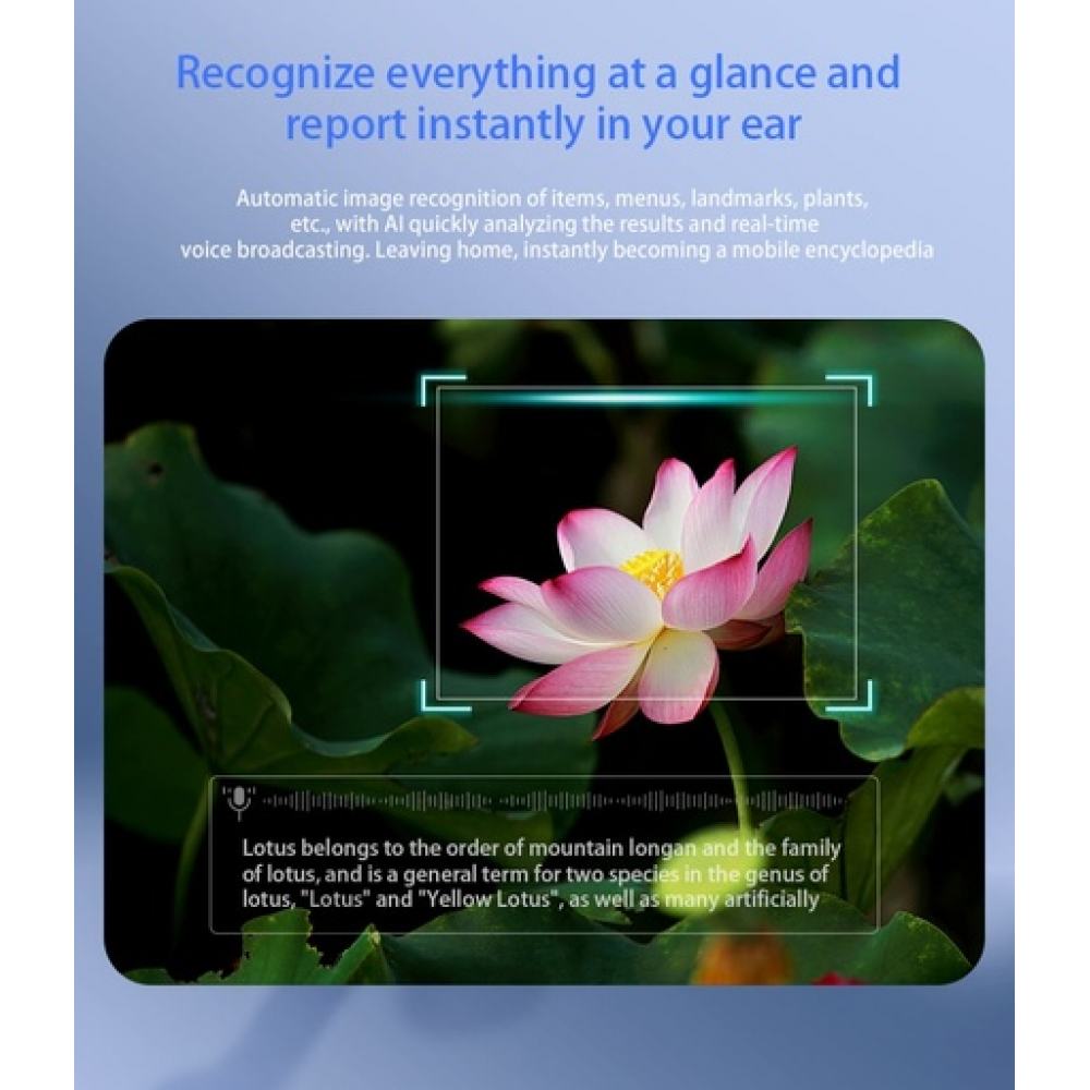 Blackview BV100 AI glasses 2K HD 800W Pixels Smart Glasses Anti-Blue Light