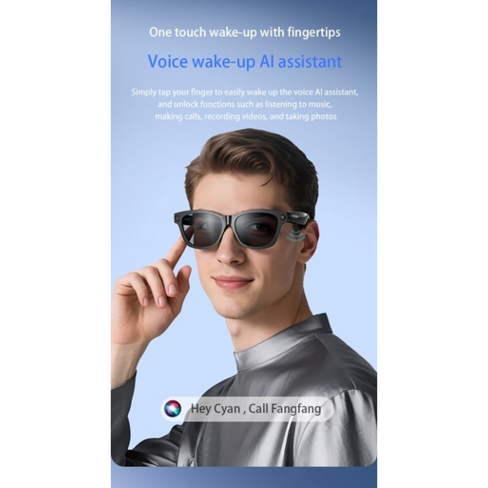 Blackview BV100 AI glasses 2K HD 800W Pixels Smart Glasses Polarized