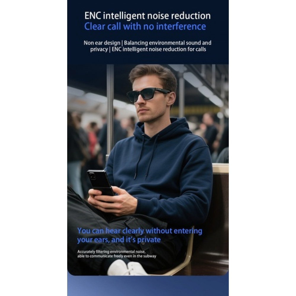 Blackview BV100 AI glasses 2K HD 800W Pixels Smart Glasses Polarized