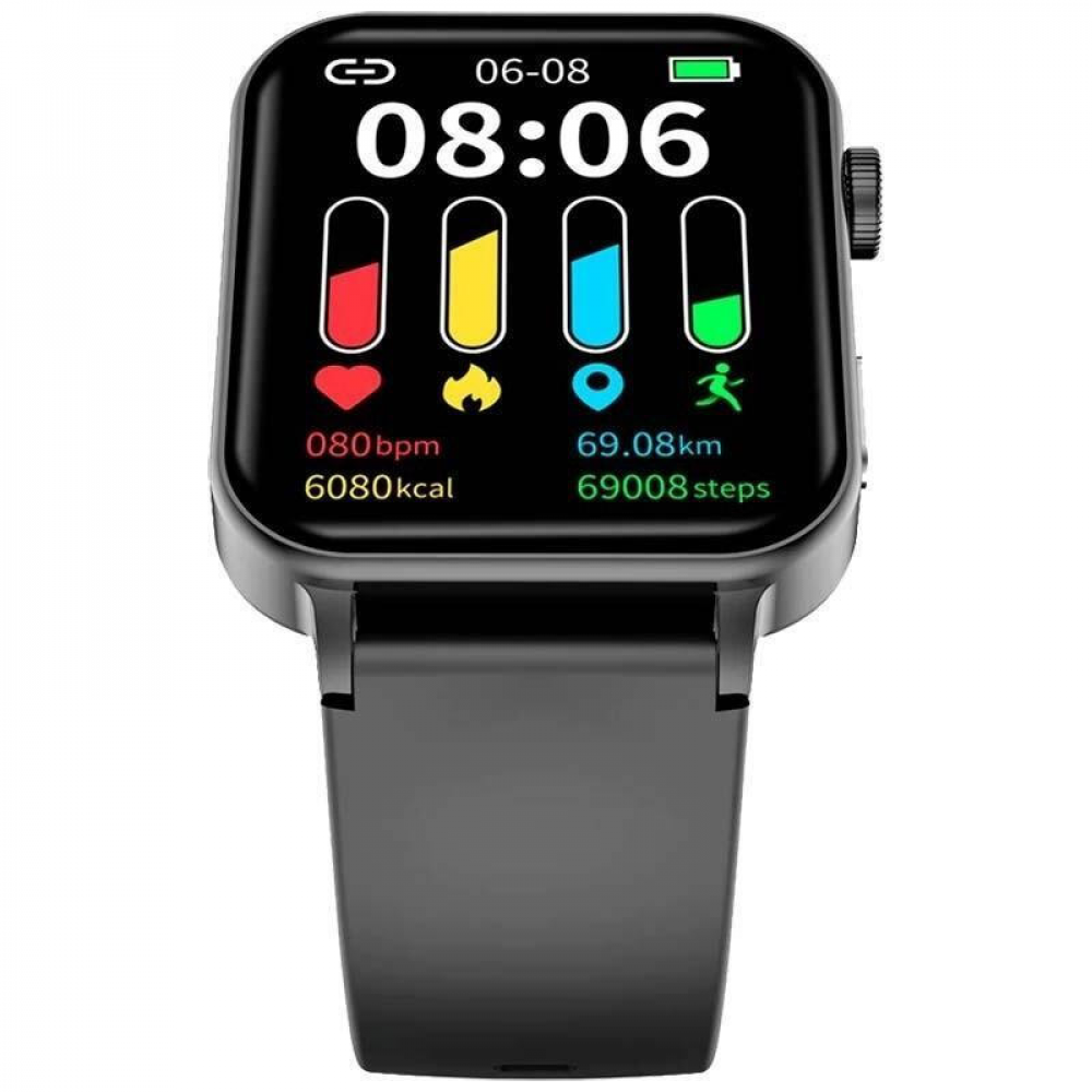 BlackView W10 Smartwatch με Παλμογράφο (Μαύρο)