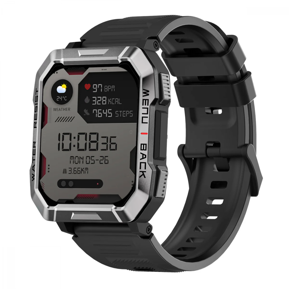BlackView W60 47mm Smartwatch με Παλμογράφο (Μαύρο)