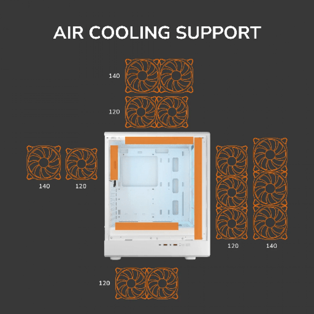 Cougar AirFace Pure PRO Gaming Midi White