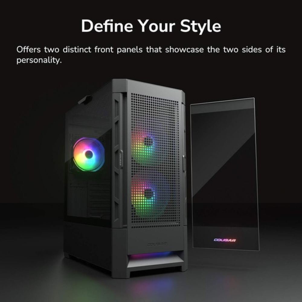 Cougar Duoface RGB Gaming Midi Tower Black