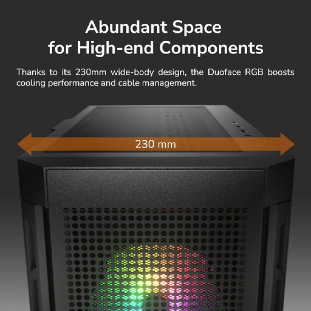 Cougar Duoface RGB Gaming Midi Tower Black