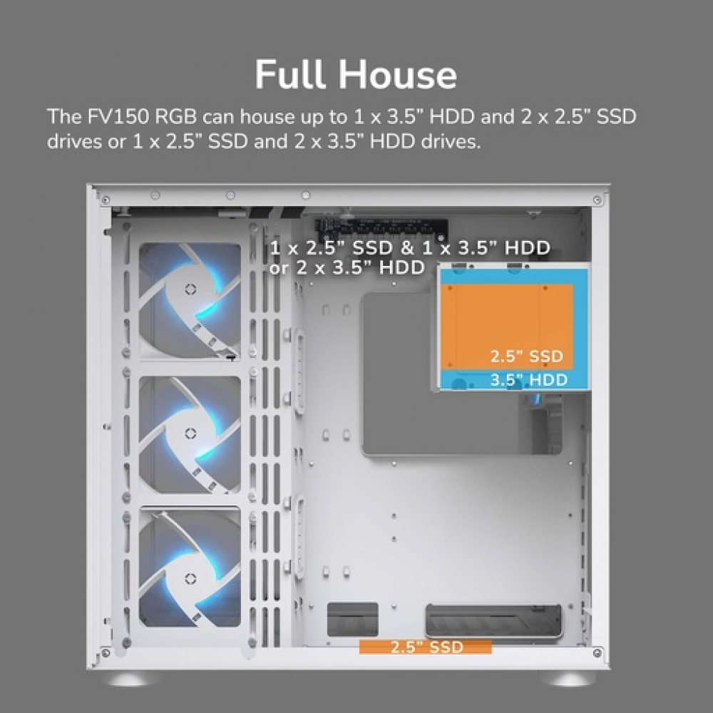 Cougar FV150 RGB Gaming Midi White