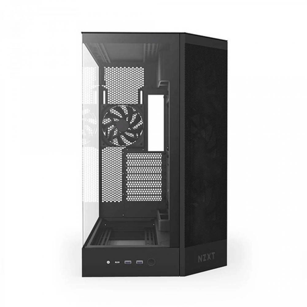 NZXT H9 Flow Large Dual-Chamber Mid-Tower ATX Airflow Case Black