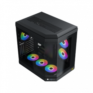 Xigmatek Cubi Black , 6x προ-εγκατεστημένα RGB FANS , Full Tempered glass Xigmatek Cubi Black , 6x προ-εγκατεστημένα RGB FANS , Full Tempered glass