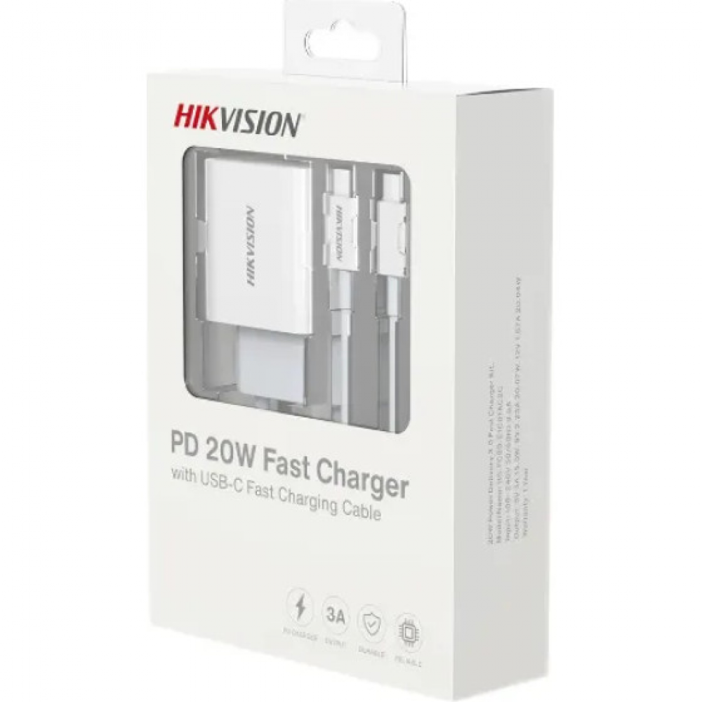 HikVision Charger Type C 20W + Cable USB C to C KIT